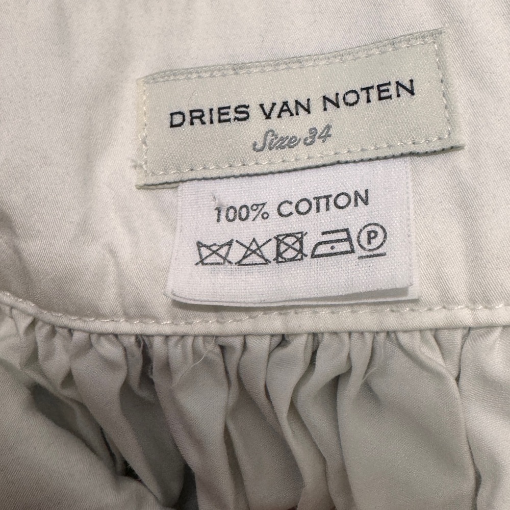 Dries Van Noten White and Black Floral Midi cotton Skirt EU 34/US 2 - Picture 9 of 9